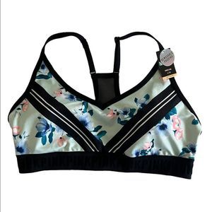 PINK Victoria’s Secret Ultimate Lightly Lined Sports Bra NWT Sz L Floral Stripe